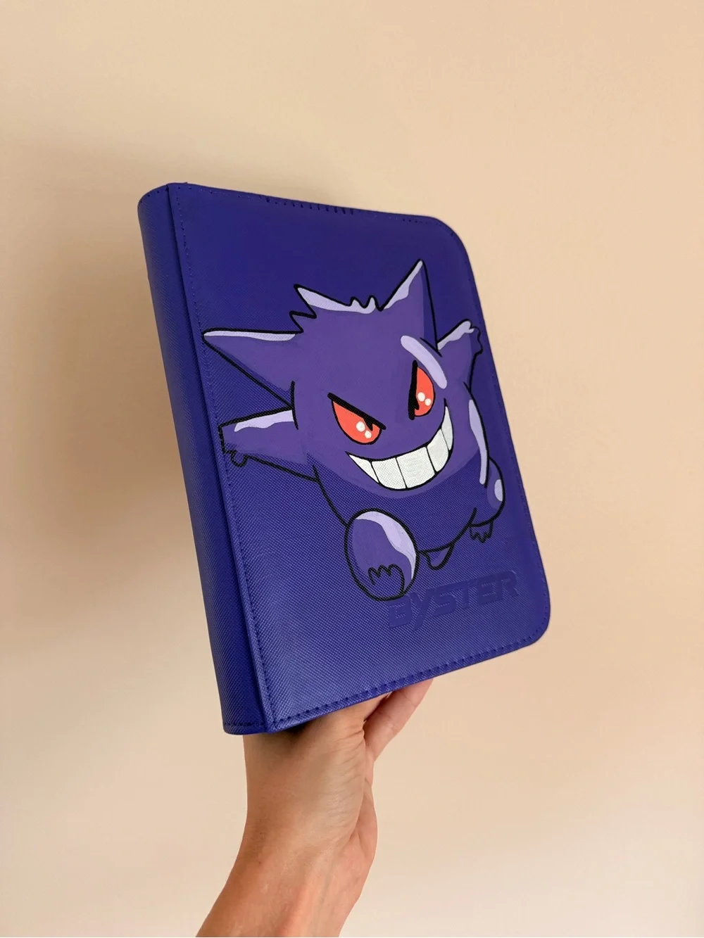 Hand Painted Gengar Tradinf Card Binder